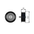 Gates T36438 Umlenk-/Führungsrolle, Keilrippenriemen für MERCEDES-BENZ Riementri