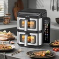XXL Doppel Heissluftfritteuse 11L Vertikale Doppelkammer Fritteuse Airfryer Max