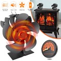 Kaminofen Ventilator Stromloser Stove Fan Ofenventilator Leiser Lüfter 5-Flügel