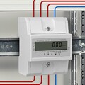 Drehstromzähler geeicht, für DIN Hutschiene + 5(100)A 230/400V 3 Phasen 4 Draht