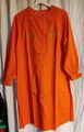 Nachthemd Orange mit Stickerei Verzierungen Langarm Gr. 44/46 Baumwollmischung