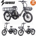 Fafrees F20 Mate 3-Rad Elektrofahrrad 20 Zoll Elektro Dreirad E-Bikes mit Korb