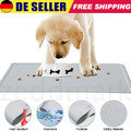 Napfunterlage Haustier Futtermatte Silikon wasserdicht für Hunde Katze Grau DE