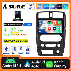 Android 14 Carplay Autoradio WiFi GPS Navi AHD Kam Für Suzuki Jimny SN 2005-2017