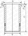 Zylinderlaufbuchse für MAN TGA 10.6 Goetze Engine 14-450630-00 ab 01->