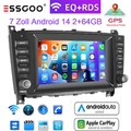 Für Mercedes C Klasse W203 CLC W209 Autoradio Android 14 64G Carplay GPS Navi FM