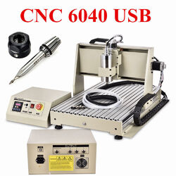 3/4 Achse CNC 6040 Graviermaschine Router Fräsmaschine Graviergerät DIY Engraver