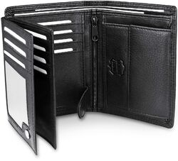 Frentree® Herren Geldbörse aus Nappaleder, mit 15 Kartenfächern und RFID-Schutz✅ 100% Leder ✅ Viele Fächer ✅ Inkl. Geschenkbox
