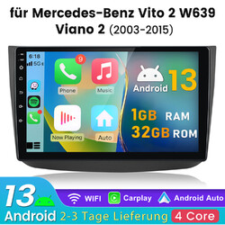 Für Mercedes-Benz Vito 2 Viano W639 2003-2015 Android 13.0 Autoradio GPS Carplay