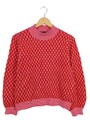 SHOULDER Strickpullover Damen Pullover Gr. DE 38 rot-rosa Casual-Look