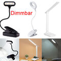 LED Klemmleuchte Tischlampe Dimmbar USB Akku Leselampe Schreibtisch Büro Leuchte