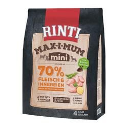 Rinti Max-i-Mum MINI Huhn 4 kg - getreidefreies Trockenfutter für kleine Hunde