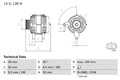 Lichtmaschine Generator Lima BOSCH 0 986 049 030 +69.37€ Pfand für RENAULT CLIO