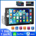 Autoradio 1 Din mit 7,0 Zoll Bildschirm Apple CarPlay Bluetooth USB AM/FM Radio