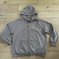 Essentials Fear of God Hoodie Erwachsene Medium beige durchgehender Reißverschluss hinten Druck weich