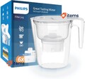 Philips Wasserfilter Krug+6 Geschmack + Ersatz Filter Kartuschen Weiß 2.6 I