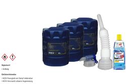 60L MANNOL Energy Premium 5W-30 API SN/CF Motoröl Auslaufhahn Schlauch Reiniger