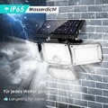 346 LED Solarleuchte Solarlampe mit Bewegungssensor Außen Solar Strahler Fluter