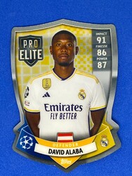 David Alaba Match Attax 23/24 Chrome Shield Football Trading Card Insert SH7