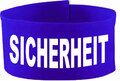 Größenverstellbare Klettarmbinde 5cm Höhe mit Aufdruck SICHERHEIT