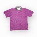 90s Olmes Carretti Poloshirt Baumwolle Pink/Grün L