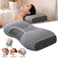 Ergonomisches Nackenkissen Orthopädisches Kopfkissen Kissen für Bauchschläfer