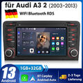 DAB+ 32G Android 13 Carplay Autoradio GPS Navi WIFI RDS Für Audi A3 S3 RS3 8V 8P