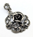 Vintage Teka Theodor Klotz Anhänger 925 Silber Rose Blume Art.-Nr:1760