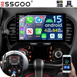 Für Nissan Juke 2011-2016 Carplay Android 15 Autoradio GPS Navi BT FM +KAM 4+64G
