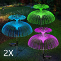 2PCS LED Solarleuchten RGB Garten Dekor Außen Solarlampe Quallen Sternen Licht