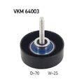 1x Umlenk-/Führungsrolle, Keilrippenriemen SKF VKM 64003 passend für MAZDA