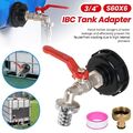 IBC Adapter mit Kugelhahn 3/4" Regenwasser 1000l Container Wassertank Kanister