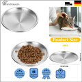 2 Stück Katzennapf Flach Edelstahl, 14 cm Futternapf Katze für Katzen mit Breite