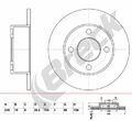 2x BRECK BR 023 SA100 Bremsscheibe für AUDI