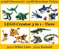 LEGO Creator 3 in 1 - 31058 Dino 31088 Hai 31112 Löwe 31121 Krokodil | NEU | OVP