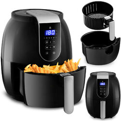 Fettfreie Heissluftfritteuse Fritteuse Heissluft Timer Edelstahl Display Berdsen