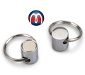 5 x Deko-Magnet mit Schlüsselring Ø 10 mm x 16 mm Schlüsselanhänger - hält 2,4kg