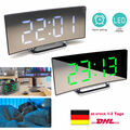 LED Alarm Wecker Digital USB Alarmwecker mit Temperatur Tischuhr Snooze USB