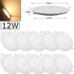 10x 12W LED Panel Einbaustrahler Deckenleuchte Einbau Leuchte Spot Flach Slim