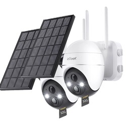ieGeek Solar Akku 5MP WLAN Überwachungskamera Aussen 360° PTZ WiFi Camera Alexa
