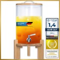 5L Luxus Getränkespender mit Zapfhahn aus Glas - XXL Wasserspender & Ständer 8L