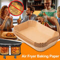 100 Stück Backpapier für Heißluftfritteuse Rechteckig Airfryer Papier Liner