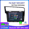 Autoradio Für VW Golf VII MK7 2013-2017 Carplay Android 13 GPS NAVI DAB+ 2+32G