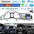 DAB+ 6+128G CarPlay Android14 Autoradio GPS Navi RDS AM Für Audi A6 C6 4F MMI 2G