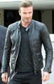 David Beckham Modisch Herren Schwarz Jacke Weiches Lammleder Freizeit Bekleidung
