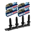 NTY SET Zündspule + 4x BOSCH Zündkerze für Opel Meriva Astra H Caravan L35 1.6
