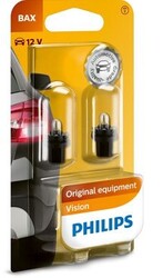 2 PHILIPS KUNSTSTOFFSOCKELLAMPE GLÜHLAMPE 12V 1,2W BLISTERPACK | 12598B2