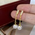 BENIAMINO 925er Sterling Silber Ohrringe Ohrhänger Süßwasser Perle Rund OVP