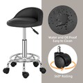 Rollhocker Arbeitshocker Drehhocker Kosmetikhocker Bürohocker mit Lehne