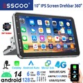 1 DIN 8Core 6+128G Android 14 Carplay Autoradio GPS Navi 360° Drehbar Bildschirm